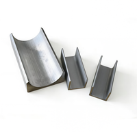 Profilé en U en aluminium non anodisé, barre en aluminium brut en forme de C, support structurel en aluminium pour extrusion en U à jambes égales
