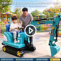 Mini-Excavatrice Électrique pour Enfants, Équipement de Parc d'Attractions, Pelle CE pour Fêtes Foraines et Centres Commerciaux