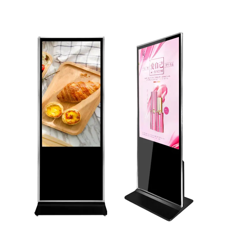 43 인치 맞춤형 OEM HD LCD 광고 화면 디스플레이 디지털 간판 정전식 터치 수직 바닥 기계