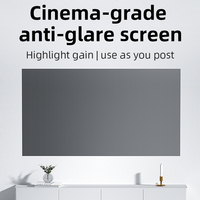 Écran de projection pliable gris anti-lumière 16:9 à gain élevé 4K 3D HD, rideau de projection portable pour cinéma maison et extérieur