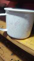 Mug à café en métal émaillé blanc moucheté avec couvercle, isolation thermique 0-6 heures, compatible lave-vaisselle, impression personnalisée pour le bureau, le camping et les voyages