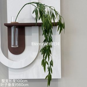 Decorazione da Parete Foglie Verdi Artificiali in Plastica Morbida 100cm - Collezione Secret Garden - Product Image 3