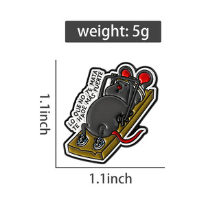Spille smaltate spagnole a tema fitness, sollevamento pesi e mouse trap, con la citazione LO QUE NO MATA TE TE FA FADEZZA PIÙ FORTE, spille, distintivi da risvolto, gioielli, regalo - Product Image 2