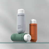 Bouteille de shampooing en HDPE de 500 ml à surface mate et douce avec distributeur de pulvérisation à pompe