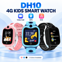 Montre connectée 4G 2026 DH10 avec appel vidéo, carte SIM, écran 1,44 pouces, positionnement LBS+WiFi, jeu de puzzle, mode classe, pour enfants