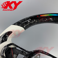Volant de course en fibre de carbone forgée avec éclairage LED pour Acura Integra Type-S, Honda Accord, Civic Sport, CRV, EX Touring, Hatchback