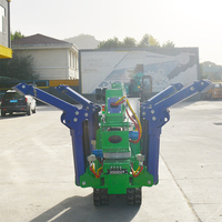 Mini-grue araignée sur chenilles avec étais télescopiques pliables pour la construction, petites grues pour espaces étroits