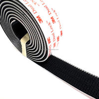 Bande auto-agrippante 3M SJ3551 noire 400 points, double verrouillage, auto-refermable, avec attaches en forme de champignon