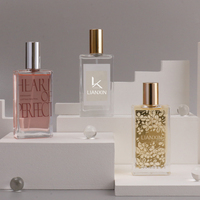 Flacon de parfum carré vide de 50 ml avec coffret Flacon de parfum en verre avec emballage en boîte