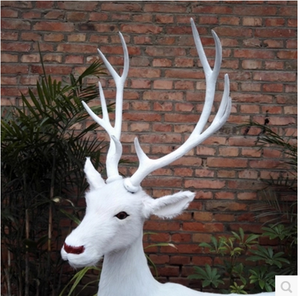 Renna di natale ornamento all'aperto cervo bianco realistico a grandezza naturale decorazioni natalizie renna <span class=keywords><strong>animali</strong></span> simulati - Product Image 5