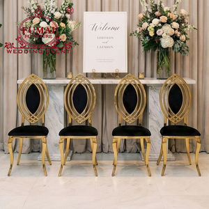 Silla de Acero Inoxidable Dorada para Banquetes de Boda, Diseño Nuevo, para Hotel y Restaurante - Product Image 4
