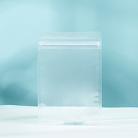 Pochette verticale personnalisée transparente ou noire unie avec fermeture éclair et valve de dégazage pour aliments en poudre
