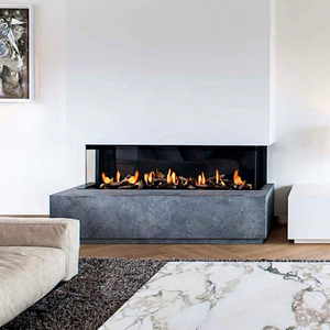 CRUISE 48 pulgadas 1219,2x720x380mm Contemporáneo Inserto Montado en la pared Chimenea de gas de sala de estar de vidrio de 3 lados <span class=keywords><strong>con</strong></span> chimenea incorporada - Product Image 1