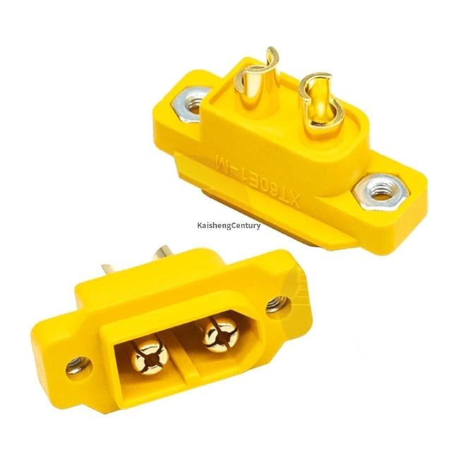 XT60 XT90 Connector XT90E-M XT60E-M Brass Gold Plated Male Plug Screws Mountable Connector for FPV Racing Drone Accessories