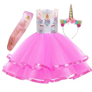 Lo más nuevo de <span class=keywords><strong>2023</strong></span>, disfraz de Navidad, Carnaval, niños, Princesa, vestido de niña, unicornio con diadema de unicornio, faja, - Product Image 1