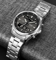 Montre sport analogique haut de gamme SKMEI 2049 Gshock, double fuseau horaire, analogique, LED, étanche, quartz, numérique, pour homme
