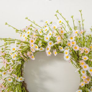 Farmhouse Style Plastic <b>Decorative</b> Flowers <b>Wreath</b> Handmade Durable 50X50cm for Christmas & Wedding <b>Decor</b> - Product Image 2