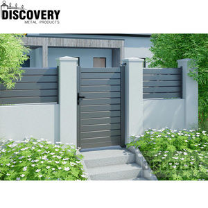 Portail extérieur en aluminium thermolaqué 4 x 6 au design moderne, écologique, étanche et personnalisable pour jardin et cour arrière - Product Image 2