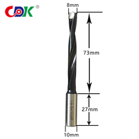 1 pièce Foret hélicoïdal en carbure cémenté 4mm 6mm 8mm 10mm Longueur totale 120mm pour fraisage et perçage de métaux Marque CDK