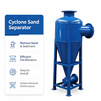 Hydrocyclone industriel désander de sable, avec boîte de vitesses, roulement et moteur, pour l'eau de circulation des systèmes de climatisation centralisée