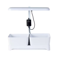 Jardinière d'intérieur avec lumière LED de croissance, système de culture hydroponique à double pot pour herbes, fleurs et légumes
