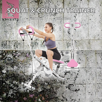 Appareil d'entraînement ergonomique pliable et réglable de haute qualité pour squats, chaise romaine d'équitation, machine à s'asseoir, avec cadre métallique, couleur rose
