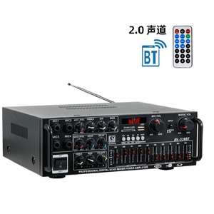 <span class=keywords><strong>Amplificateur</strong></span> de puissance audio professionnel AV-MP326 BT 220V/110V, <span class=keywords><strong>amplificateur</strong></span> de puissance audio domestique 2 canaux Hi-Fi stéréo karaoké, design compact - Product Image 1