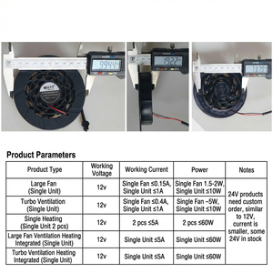 Sistema di Ventilazione e Riscaldamento per Sedili Auto, Interruttore Quadrato Regolabile <span class=keywords><strong>a</strong></span> 3 Livelli, Parti Universali per Modifiche Auto - Product Image 5