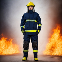 Ensemble d'équipements de protection contre l'incendie de haute qualité : vêtements, chaussures, gants, casque de sécurité