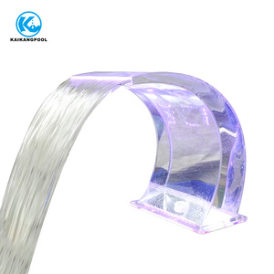 Cascade extérieure de fontaine de cascade de descente d'<span class=keywords><strong>eau</strong></span> de jardin en plastique acrylique coloré poreux de prix usine avec des lumières de LED - Product Image 1