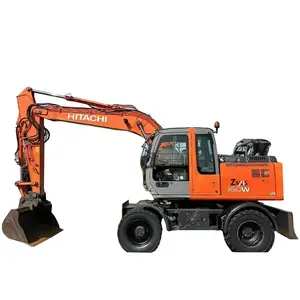 The hottest product Japan Hitachi 160 used tyre excavator 16 tons wheel digger for sale