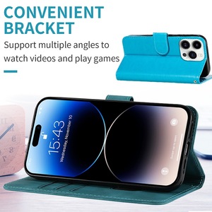 Étui portefeuille rétro en cuir PU avec fentes pour cartes pour iPhone 17 16 15 14 13 Pro Max - Product Image 3