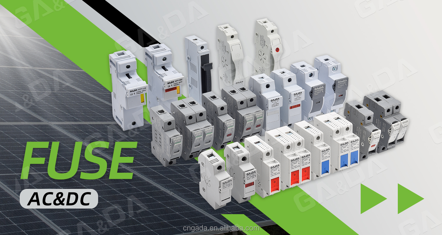 Fuse Holder Base 5-Pack – 32A 1000V DC, DIN Rail Mount, Includes Ceramic Fuses For Solar Photovoltaic Circuit Protection