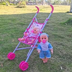 <span class=keywords><strong>Giocattolo</strong></span> di Finzione Economico in Plastica e Metallo <span class=keywords><strong>Passeggino</strong></span> per Bambole Sedia da Pranzo per Bambole Sedia a Dondolo e Culla a Dondolo <span class=keywords><strong>Giocattolo</strong></span> - Product Image 4