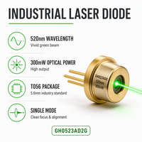 Diode laser verte UNION OPTRONICS CORP 520nm 300mW TO-56 en gros, stock original pour l'alignement industriel et la construction