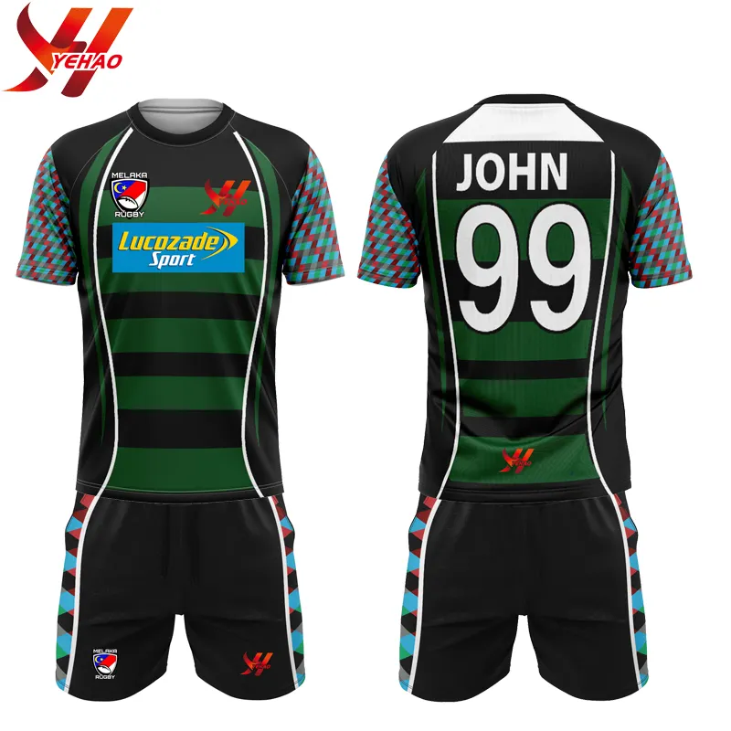 China Beste Kwaliteit Gratis Ontwerp <span class=keywords><strong>Rugby</strong></span> Sets Custom 100% Polyester Sublimatie Team Jersey Training <span class=keywords><strong>Rugby</strong></span> Uniform