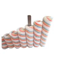 Go Paint DIY Brosse murale et outils Recharge de rouleau en tissu polyester bleu pour la peinture de terrasse de maison Support personnalisé OEM