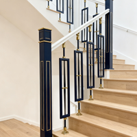 Grande demande Style moderne Vente directe d'usine Broches métalliques Balustrade de balcon Rampes d'escalier en aluminium Garde-corps pour l'intérieur