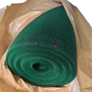 Powder Coated Blue and Green Square Wire Mesh