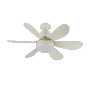 Ventilateur de plafond LED moderne avec télécommande intelligente, <span class=keywords><strong>prix</strong></span> de gros, 16,5 pouces, douille E27, 6 pales, 3 vitesses, noir et blanc, DIY - Product Image 3