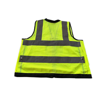 Gilet de sécurité réfléchissant jaune et vert fluorescent haute visibilité avec logo personnalisé et grandes poches