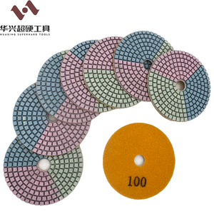 Nhà Máy nguồn 100 mét 4inch ba màu sắc kim cương ướt đánh bóng pad cho đá cẩm thạch Granite - Product Image 5