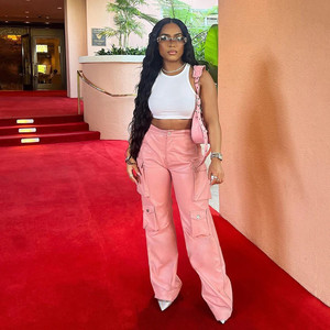 Pantaloni Cargo pelle da donna - Product Image 4