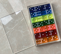 HOMESWEET – jeu de dominos personnalisé de haute qualité, en plastique, en acrylique, 28 pièces