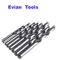 Evian Ensemble de 8 forets pour le travail du bois, 3 mm et 10 mm, forets de précision à pointe conique pour bois dur et bois tendre