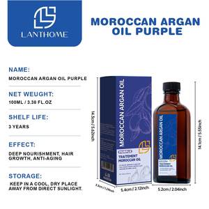 Huile d'Argan Marocaine Violette OEM à Marque Blanche pour Soin Capillaire, Nourrissante en Profondeur et Réparatrice des Dommages - Product Image 4