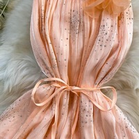 Nouvelle Robe de Soirée Chic et Élégante en Dentelle 3D Fleurie et Strass, Coupe A-Line Bouffante, Style Français, pour Femmes Riche, Collection Été 2026 – Vente en Gros