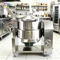 Marmite chauffante électrique basculante de petite capacité 50L 100L 200L à vidange manuelle certifiée CE pour la cuisson de confitures et sauces en boulangerie