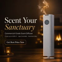 Diffuseur de parfum biphasique sur pied en aluminium, 1500 ml, 2500-4000 m³, double commande, télécommande WiFi, 15W, CE FCC, pour maison et hôtel
