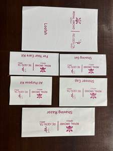 Kit dentaire mini biodégradable et respirant, pochette thermoscellée en papier chromo à impression bicolore, scellage central, pour articles de toilette hôteliers - Product Image 2